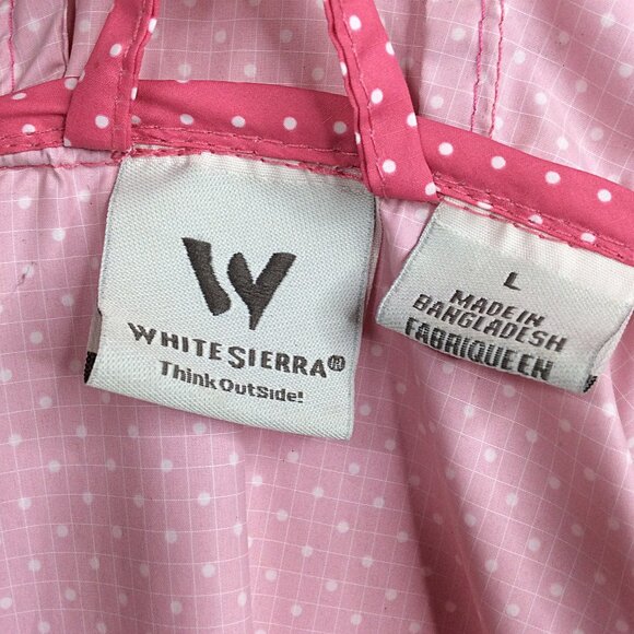 White Sierra Hooded Windbreaker Jacket Womens Size Large - Picture 8 of 9